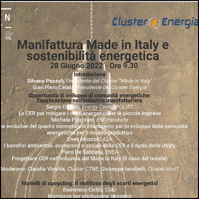 L’evento – Manifattura Made in Italy e sostenibilità energetica